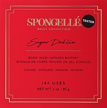 ПОДАРУНОК! Пінна багаторазова губка для ніг - Spongelle Sugar Dahlia Pedi-Buffer With Built-In Cleanser — фото N1