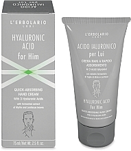 Крем для рук з гіалуроновою кислотою - L'Erbolario Hand Cream Hyaluronic Acid for Him — фото N1