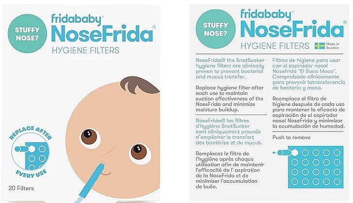 Гигиенические фильтры для аспиратора - Frida Baby NoseFrida Hygienic Filters — фото N2