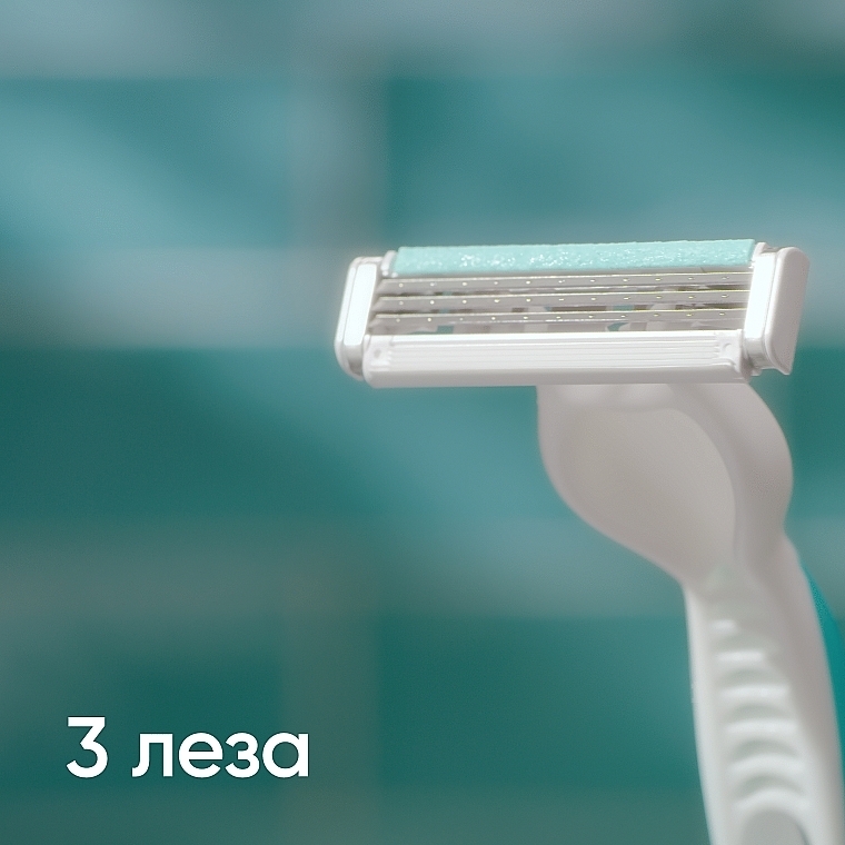 Одноразові станки для гоління для чутливої шкіри, 6 шт., блакитні - Gillette Venus Sensitive — фото N4