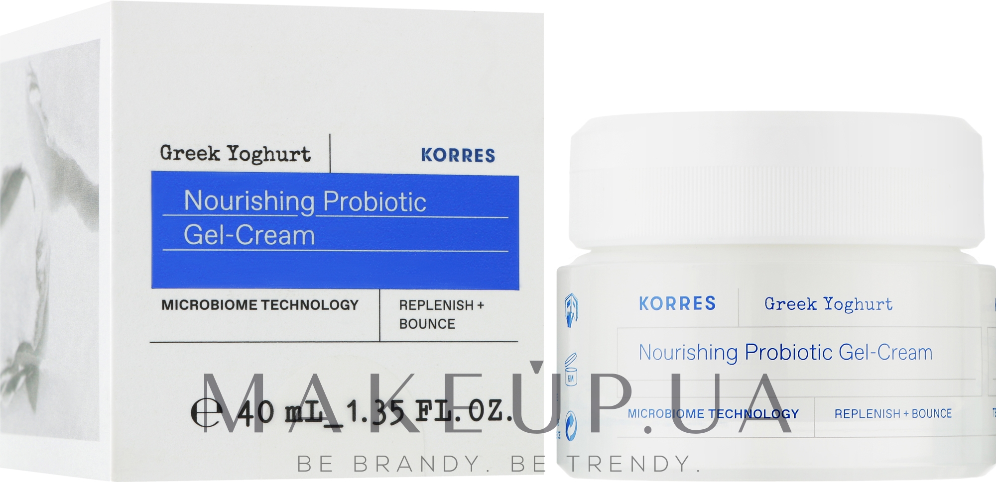 Увлажняющий гель-крем с пробиотиками для лица для нормальной и жирной кожи - Korres Greek Yoghurt Nourishing Probiotic Gel-Cream — фото 40ml