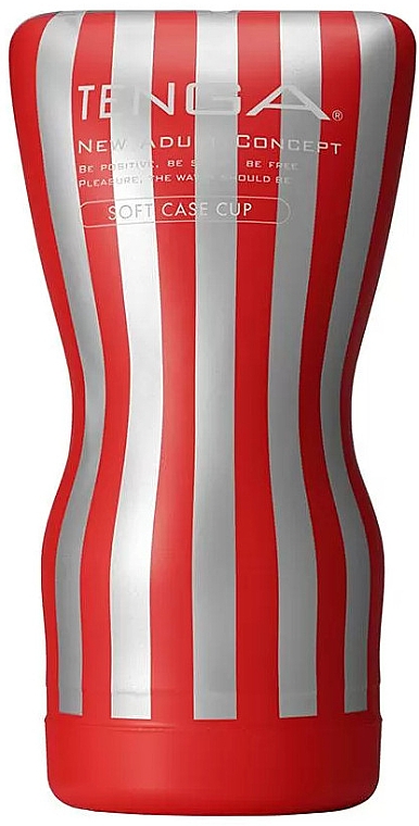Одноразовый мастурбатор, красно-серый - Tenga Soft Case Cup Medium — фото N1
