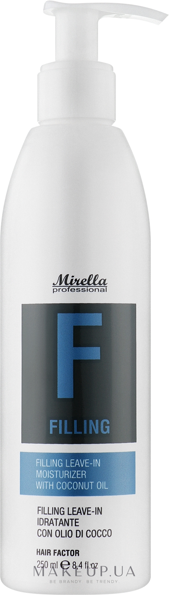 Незмивний засіб для зволоження та наповнення волосся - Mirella  Professional Hair Factor F Filling Leave-in Moisturizer — фото 250ml