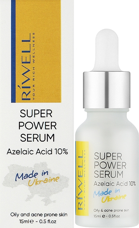 Сыворотка с микронизированной азелаиновой кислотой 10% и аминокислотным комплексом - Riwell Skin Reload Super Power Serum Azelaic Acid 10% — фото N2