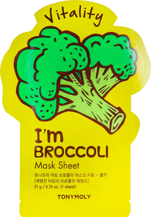 Листова маска для обличчя - Tony Moly i'm Real Broccoli Mask Sheet