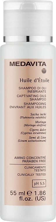 Шампунь для волосся - Medavita Huile D'Etoile Shampoo (міні) — фото N1