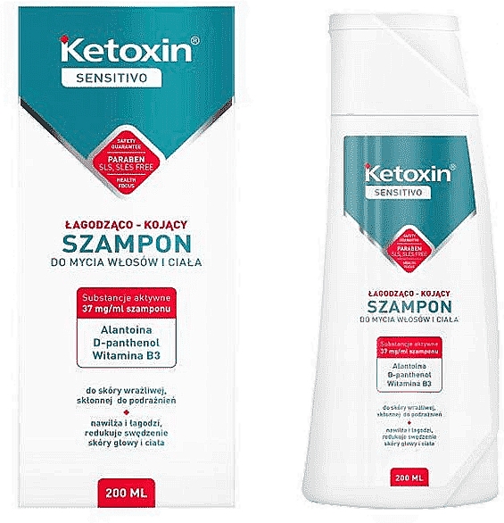 Шампунь для мытья волос и тела - L'biotica Ketoxin Sensitivo — фото N1