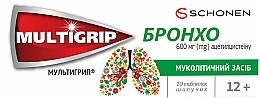 Парфумерія, косметика Шипучі таблетки "Мультигрип бронхо" - Multigrip