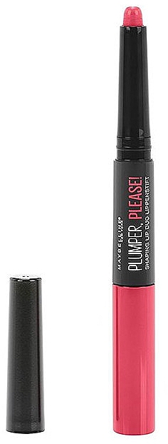 Плампер для губ, 2 в 1 - Maybelline Lip Plumper Please Shaping Lip Duo — фото N2