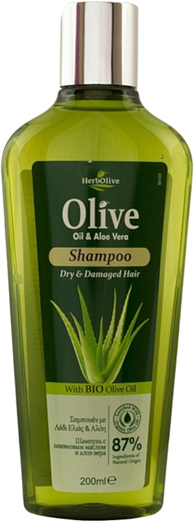 Шампунь для сухого волосся з алоє вера - Madis HerbOlive Shampoo  — фото N1