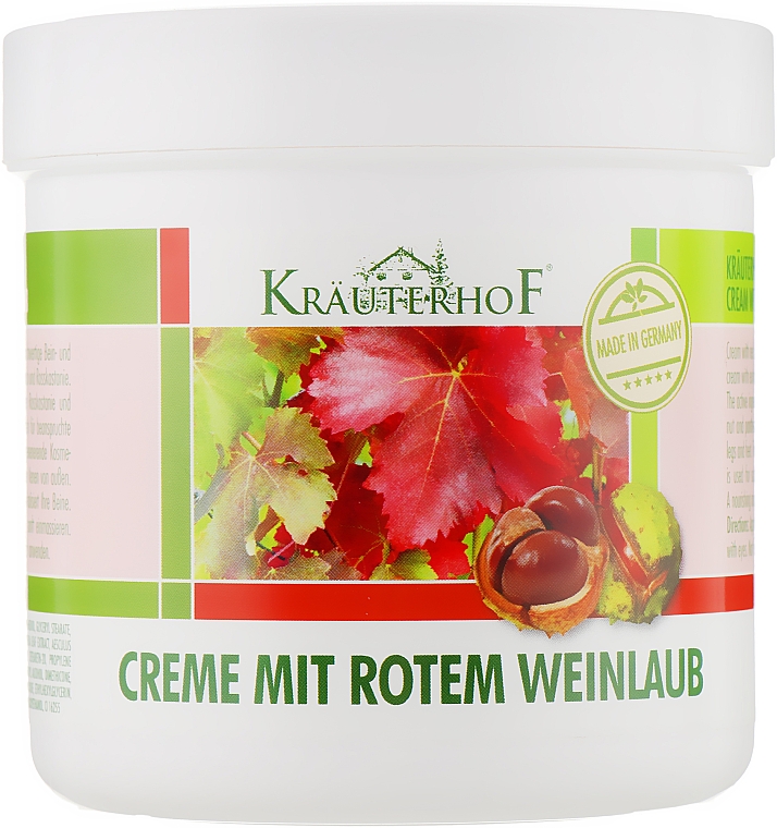Крем для ніг з екстрактом листя червоного винограду - Krauterhof Cream — фото N1