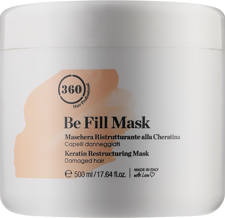 Питательная маска для сухих и поврежденных волос с кератином - 360 Be Fill Damaged Hair Restructuring Mask