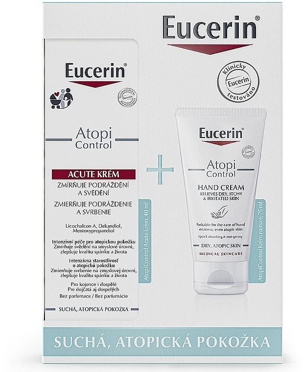 Набор - Eucerin AtopiControl (h/cr/75ml + cream/40ml) — фото N1