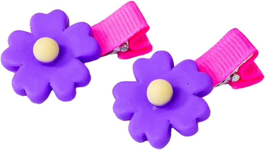 Заколка для волос с цветком, фиолетовая - Lolita Accessories  — фото N1
