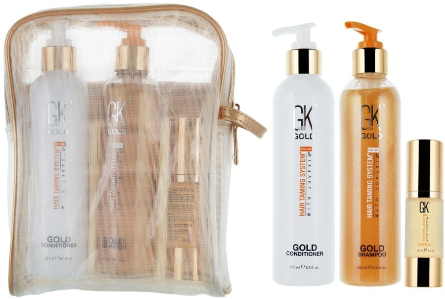 Набор "Золотая коллекция" - GKhair Gold Kit (shmp/250ml + cond/250ml + serum/30ml)