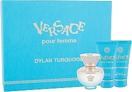 Парфумерія, косметика Versace Dylan Turquoise pour Femme - Набір (edt/50ml + b/gel/50ml + sh/gel/50ml)