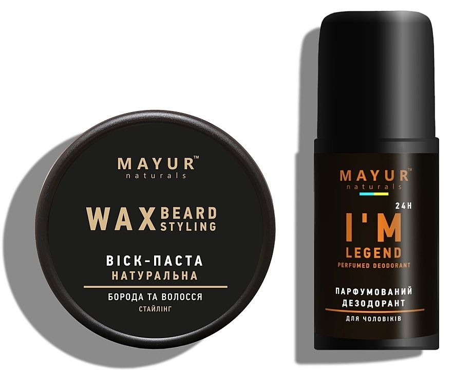 Мужской подарочный набор "I'm a legend" - Mayur Man (wax/50 ml + deo/50 ml) — фото N1