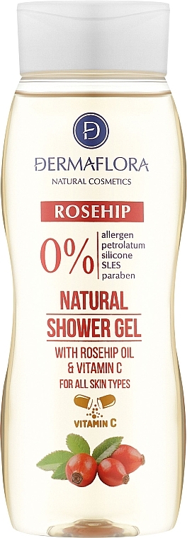 Гель для душа - Dermaflora Rosehip Natural Shower Gel 