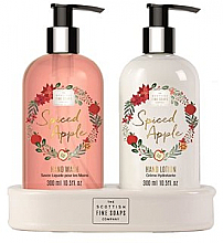 Духи, Парфюмерия, косметика Набор - Scottish Fine Soaps Spiced Apple (liquid soap/300ml + hand/lotion/300ml)