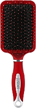 Парфумерія, косметика Масажна щітка для волосся, НВ-04-11, квадратна велика, червона - Beauty LUXURY