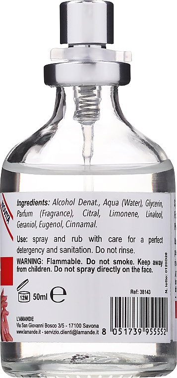 Дезінфікувальний спрей з ароматом цитрусових - L'Amande Spray Sanitizer Citrus Scent — фото N4