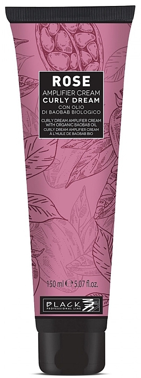 Моделювальний крем для виткого волосся - Black Professional Line Rose Curly Cream Amplifier — фото N1
