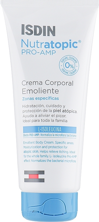 Крем для тіла для шкіри з атопічним дерматитом - Isdin Nutratopic Pro-AMP Emollient Cream * — фото N2