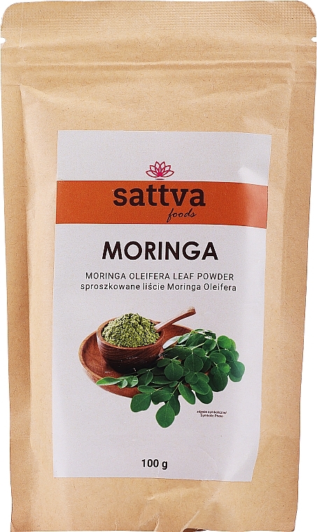 Харчова добавка " Моринга", порошок - Sattva Moringa Oliefera Leaf Powder — фото N1