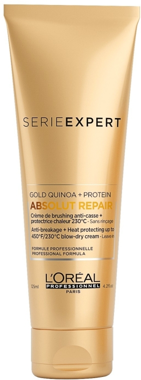 Термозащитный крем для очень поврежденных волос - L'Oreal Professionnel Absolut Repair Gold Qunoa+Protein Cream