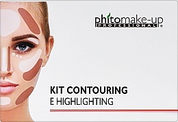 Набір для контуринга - Cinecitta Phitomake-Up Professional E-Hightlighting Kit Contouring — фото N2