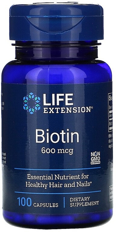 Биотин - Life Extension Biotin, 600 mcg — фото N1