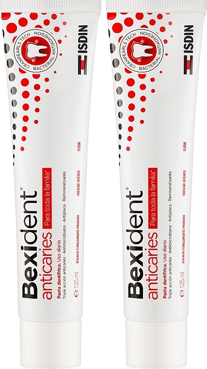 Набір - Isdin Bexident Anti Cavity Toothpaste Duo (toothpaste/2x125ml) — фото N2