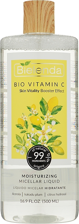 Зволожувальна міцелярна вода - Bielenda Bio Vitamin C — фото N1