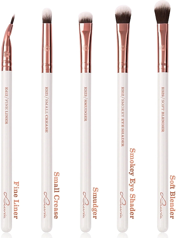 Набор кистей для макияжа, 10 шт - Luvia Cosmetics Feather White Brush Expansion Set — фото N3