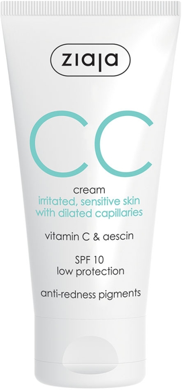 CC-крем "Успокаивающий" для чувствительной кожи с расширенными капиллярами - Ziaja Soothing CC-Cream SPF10