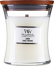 Ароматическая свеча в стакане - WoodWick Hourglass Candle Linen — фото N2