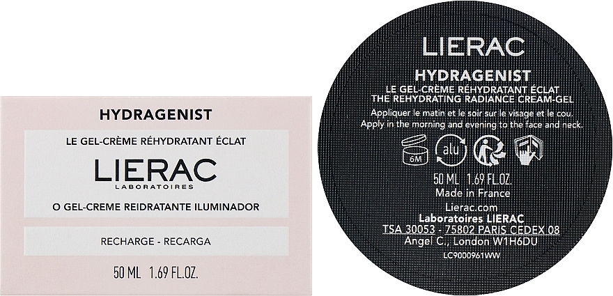 Увлажняющий крем-гель для лица - Lierac Hydragenist The Rehydrating Radiance Cream-Gel Refill (сменный блок) — фото N2