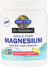 Цільнохарчовий магній зі смаком малини й лимона, порошок - Garden of Life Dr. Formulated — фото N1