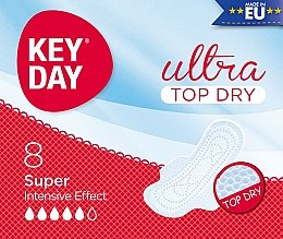 Парфумерія, косметика Гігієнічні прокладки, 8 шт - Key Day Ultra Top Dry Super