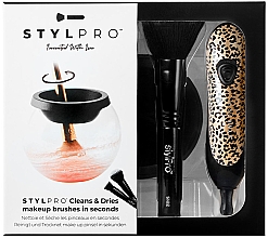 Парфумерія, косметика Набір, 6 продуктів - Stylpro Makeup Brush Cleaner Cheetah Gift Set