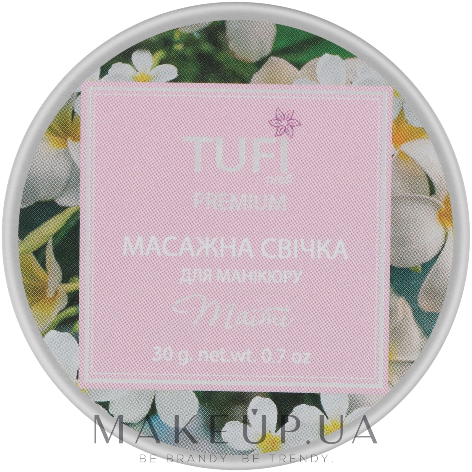 Масажна свічка для манікюру "Таїті" - Tufi Profi Premium — фото 30g