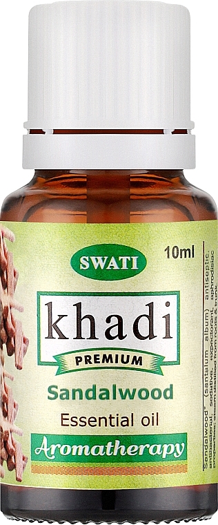 Чистое эфирное масло "Сандаловое дерево" - Khadi Swati Premium Pure 100% Essential Oil Sandalwood — фото N1