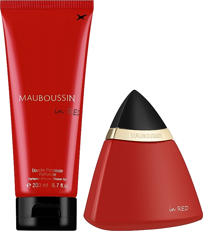 Mauboussin In Red - Набор (edp/100ml + sh/gel/200ml) — фото N2