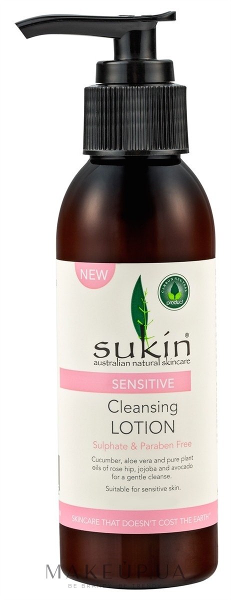 Очищувальний лосьйон для обличчя - Sukin Sensitive Cleansing Lotion — фото 125ml