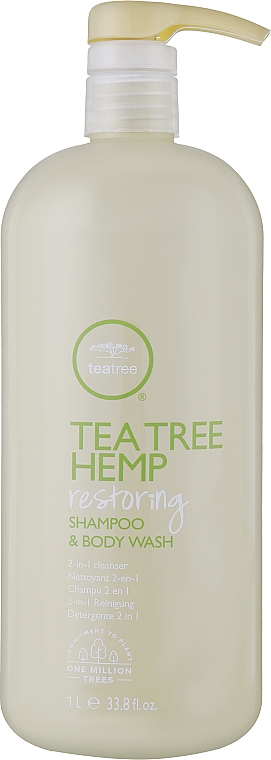 Восстанавливающий шампунь 2в1 - Paul Mitchell Tea Tree Hemp Restoring Shampoo & Body Wash — фото N3