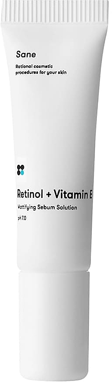 Матувальний крем для жирної шкіри обличчя - Sane Retinol + Vitamin E Mattifying Sebum Solutuon