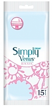 Парфумерія, косметика Одноразові станки для гоління, 15 шт. - Gillette Simply Venus 3 Basic