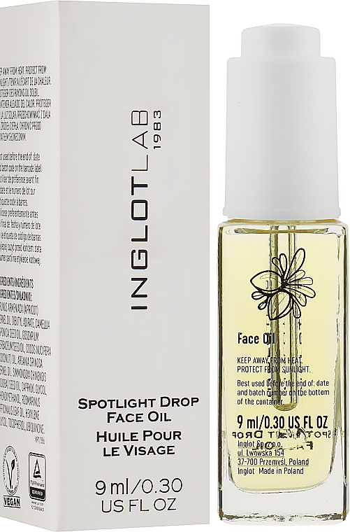 Масло для лица - Inglot Lab Spotlight Drop Face Oil — фото N2