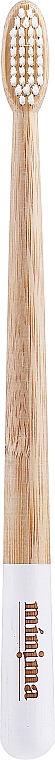 Бамбуковая зубная щетка средняя, белая - Minima Organics Bamboo Toothbrush Medium — фото N1