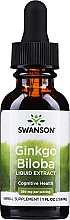 Жидкий экстракт гинкго билоба - Swanson Ginkgo Biloba Liquid Extract Alcohol & Sugar Free — фото N1